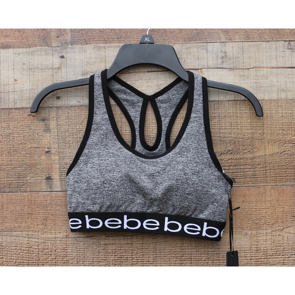 bebe Other - SOLD  Bebe Active Sports Bra Gray Black Small